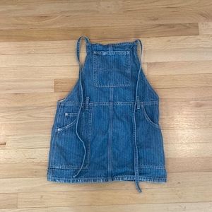 Free People Blue Denim Women Jeans Overalls